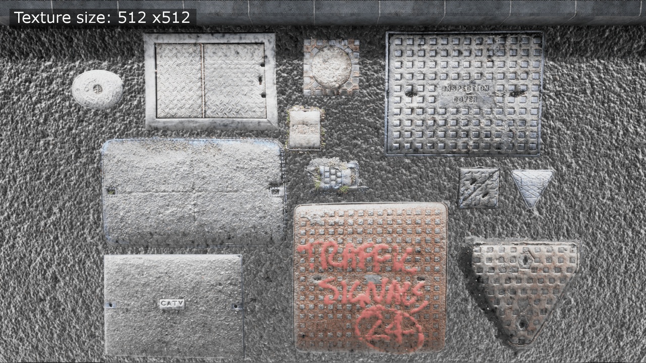 Media 1 for listing Road Accessories: Manhole Pack - Deferred Decal