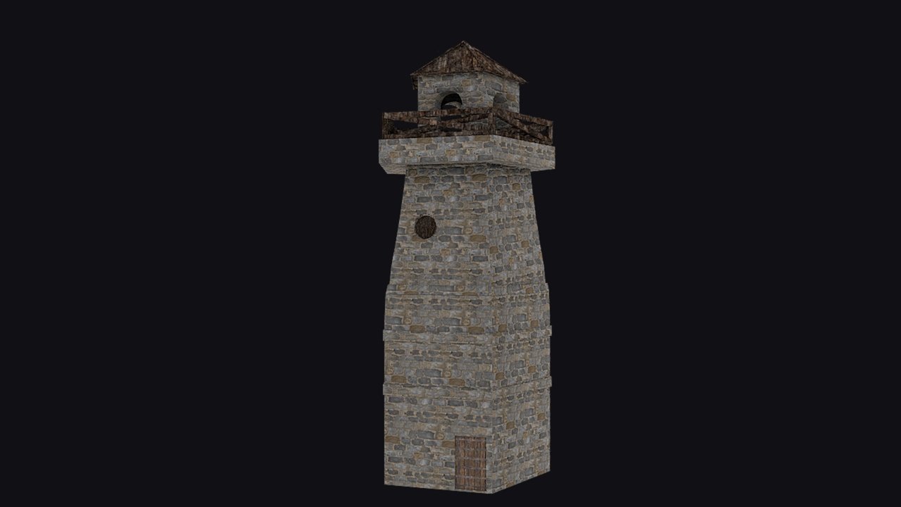 Media 1 for listing Medieval Watch Tower – Stone Variant 03 (2K PBR)