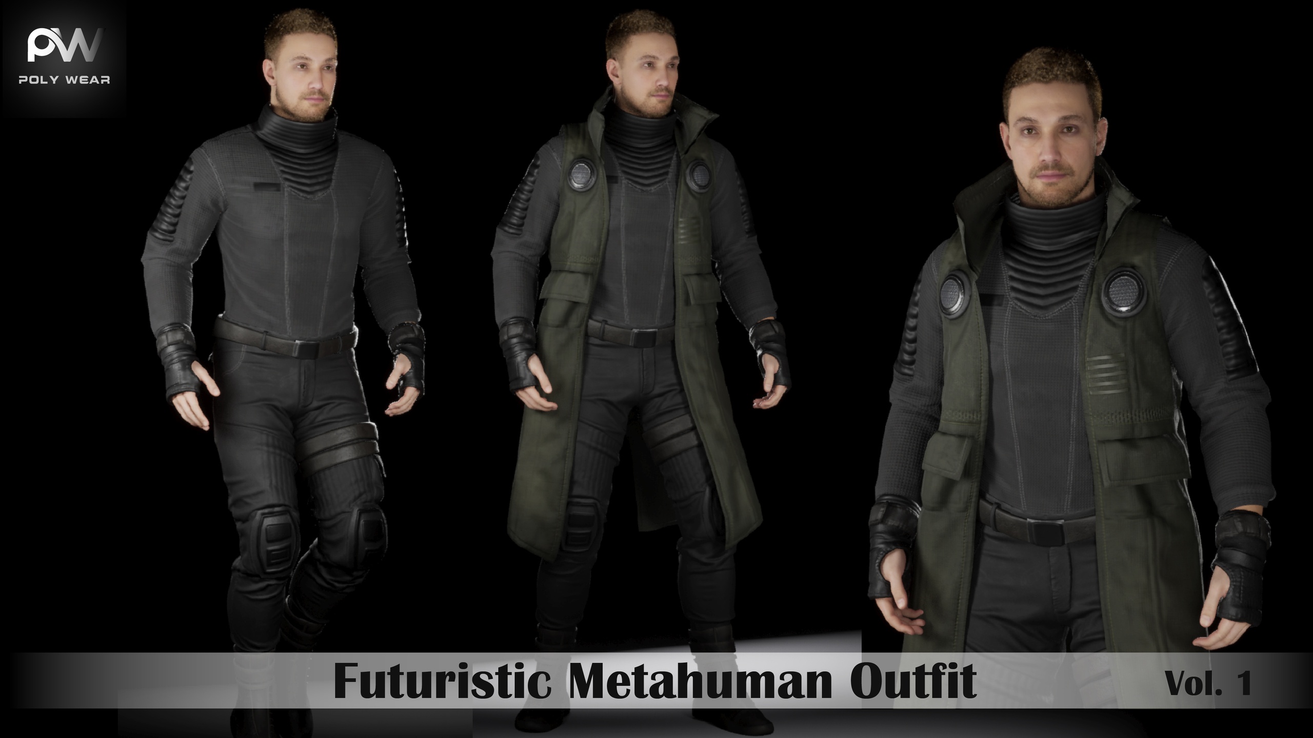 Media 1 for listing Futuristic Outfit (Metahuman Clothing) Vol 01