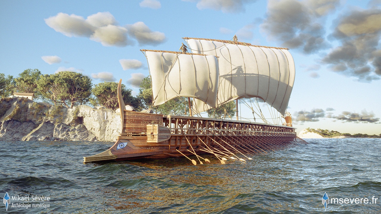 Media 1 for listing Greek Trireme | Ancient Warship (interior & exterior)