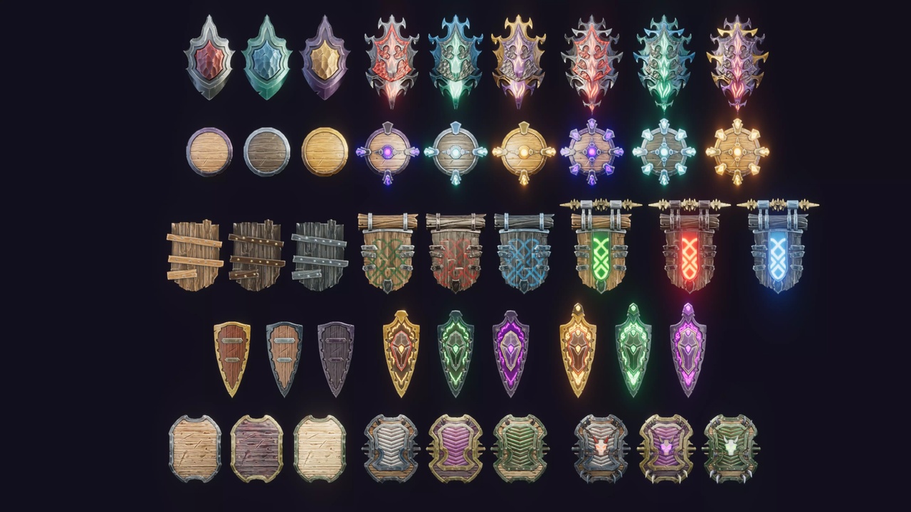 Media 1 for listing Stylized Shields - RPG Weapons