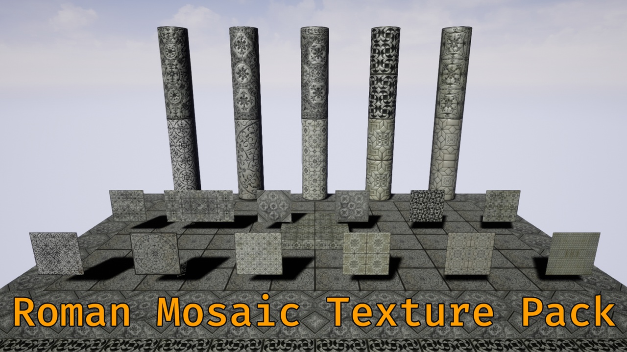 Media 1 for listing Roman Church Mosaic Floor Tiles [Texture Pack and Smart Material]
