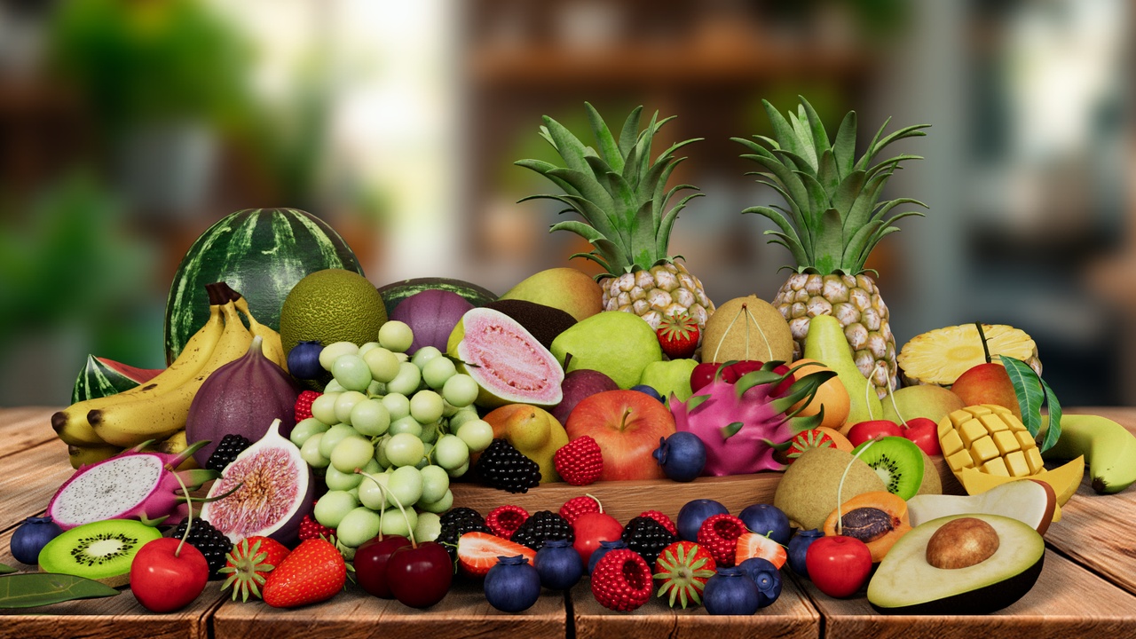 Media 1 for listing 3D Fruits Collection Vol 01 Low-poly 3D model