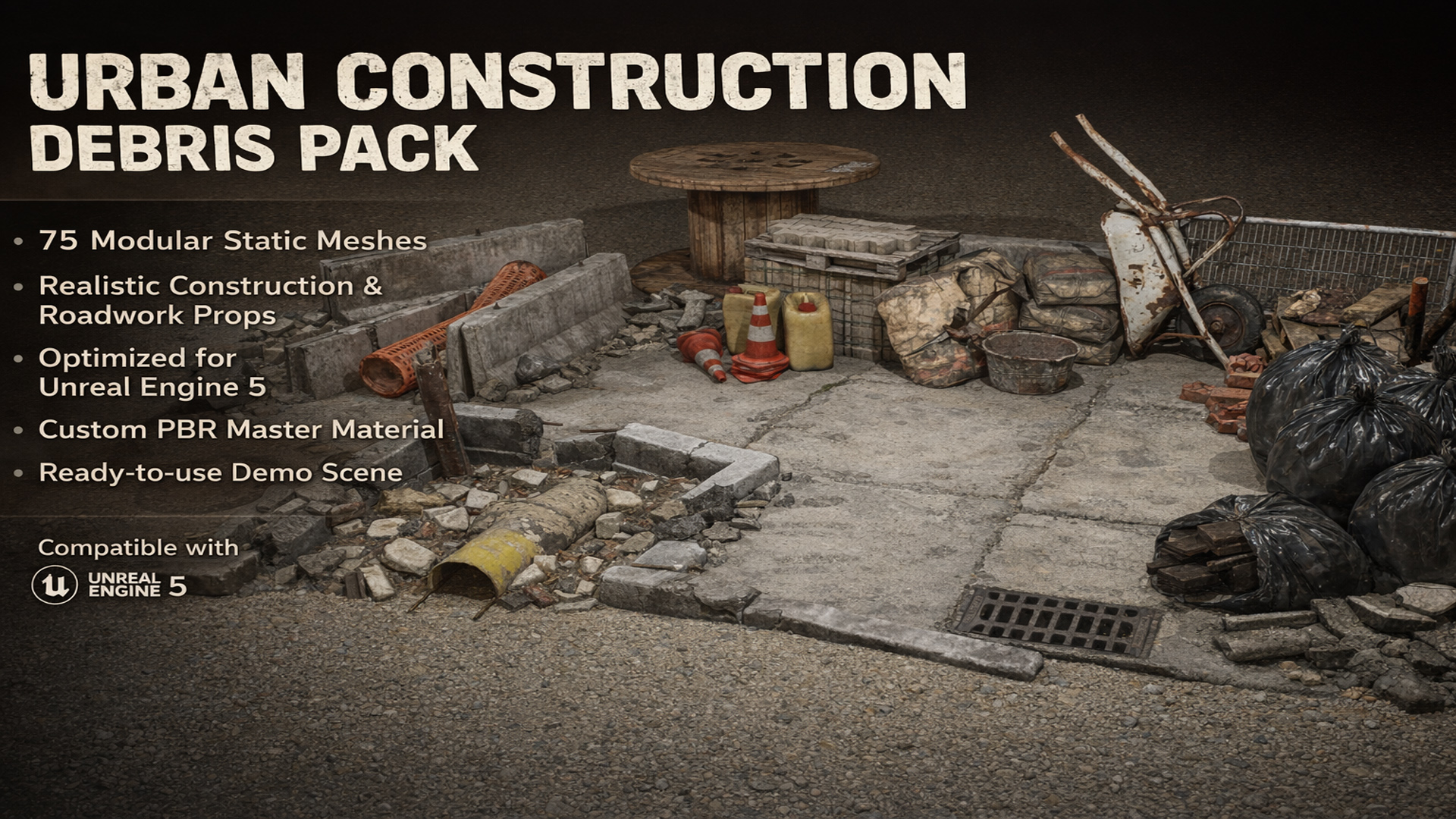 URBAN CONSTRUCTION DEBRIS PACK | Fab