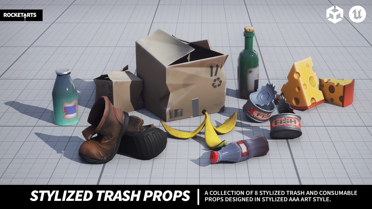 Media 1 for listing Stylized Props Pack: Trash