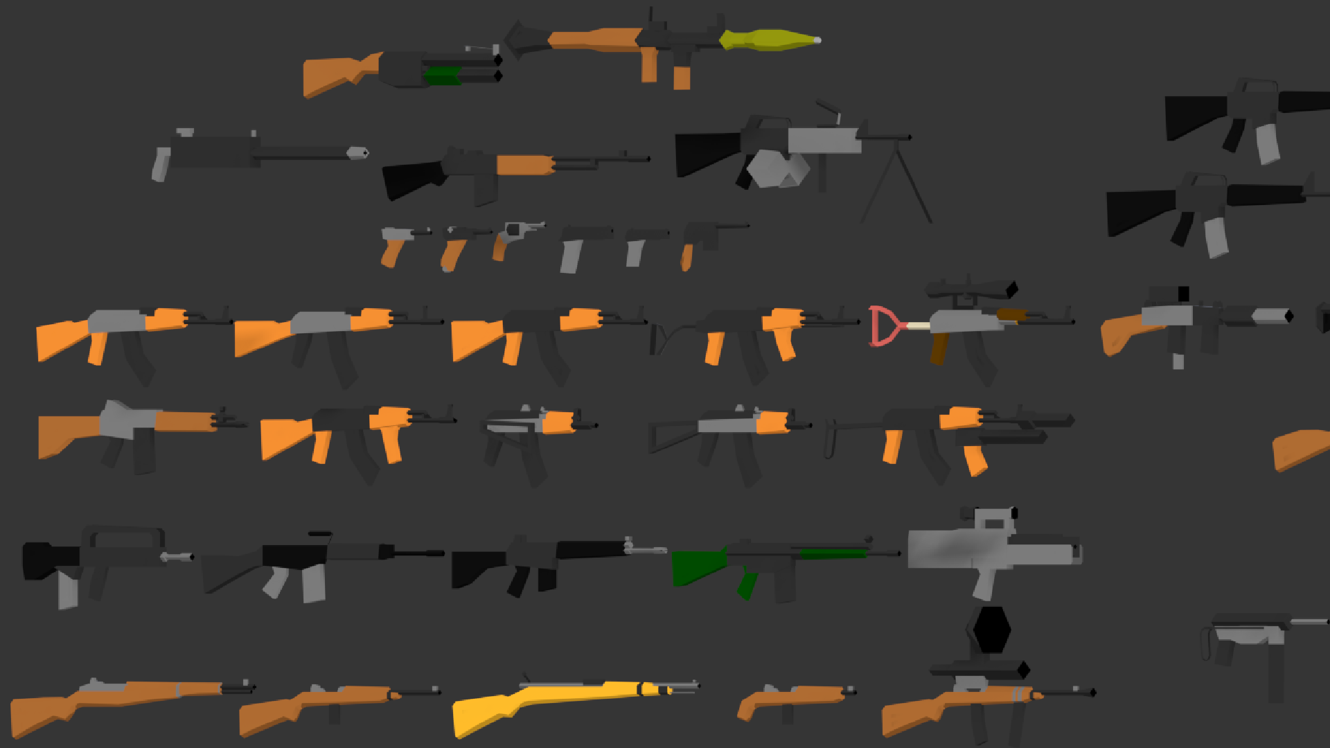 Low Poly Cold War Gun Pack | Fab
