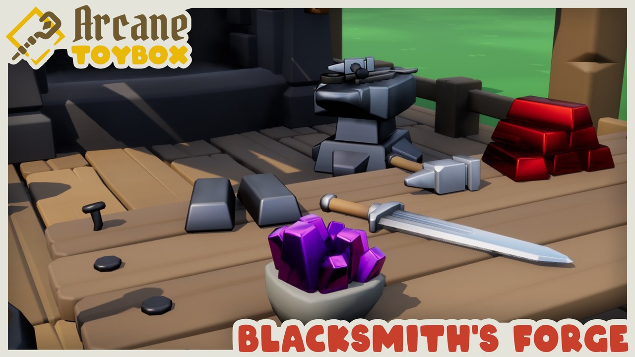 Media 1 for listing Stylized Blacksmith's Forge with Modular Swords