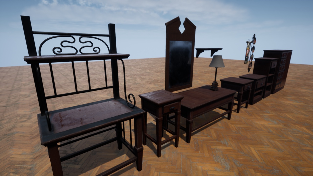 Media 1 for listing Old Wooden Furniture Pack