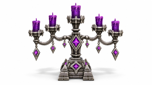 Fantasy Gothic Arcane Candelabrum preview on Fab