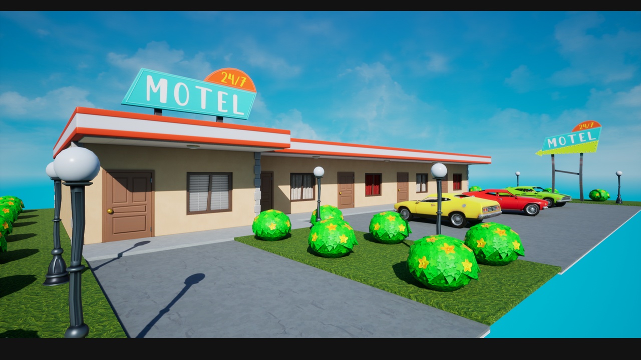 Media 1 for listing Stylized Roadside Motel