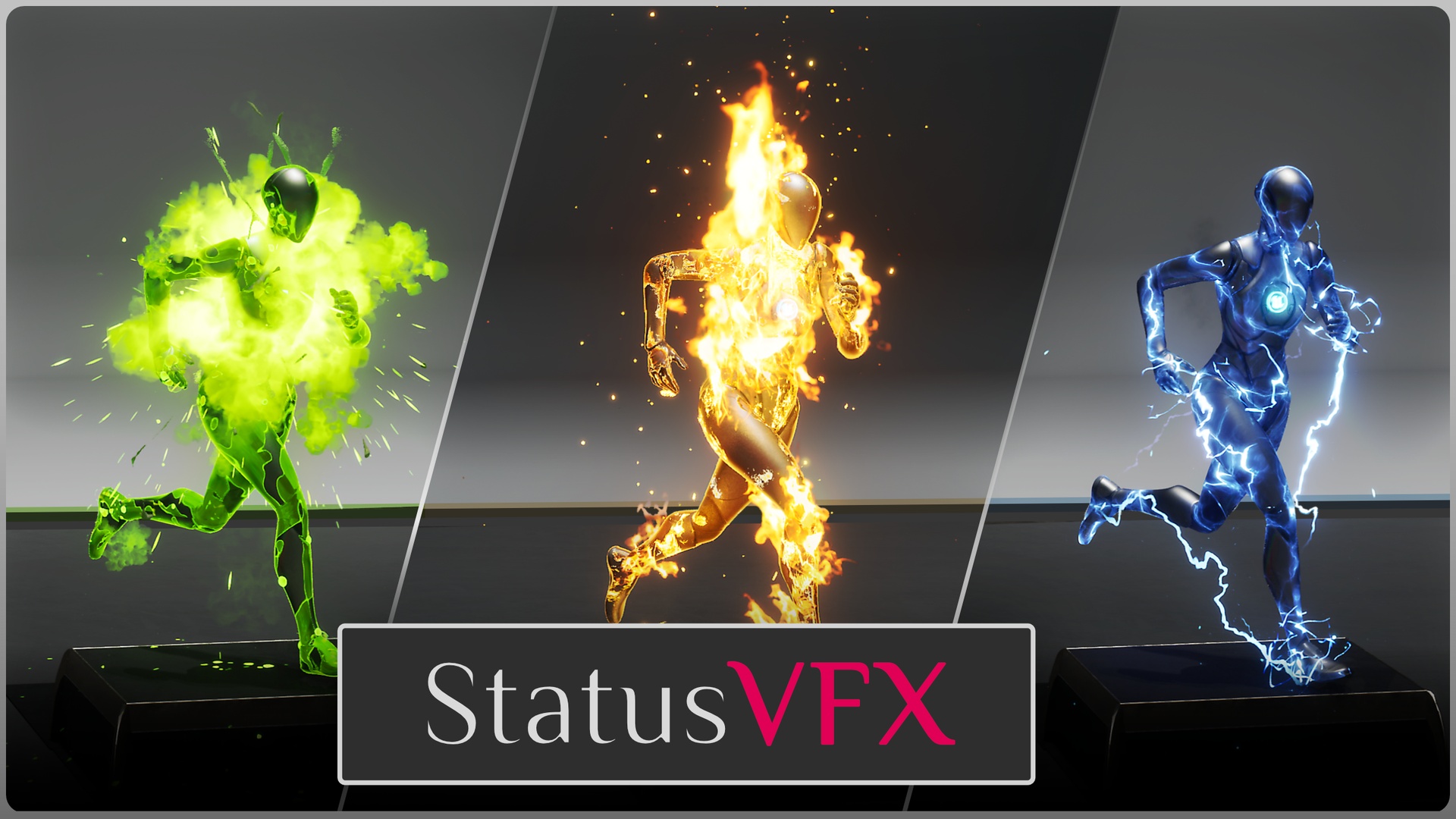 Media 1 for listing StatusVFX - Niagara Character Status Effects