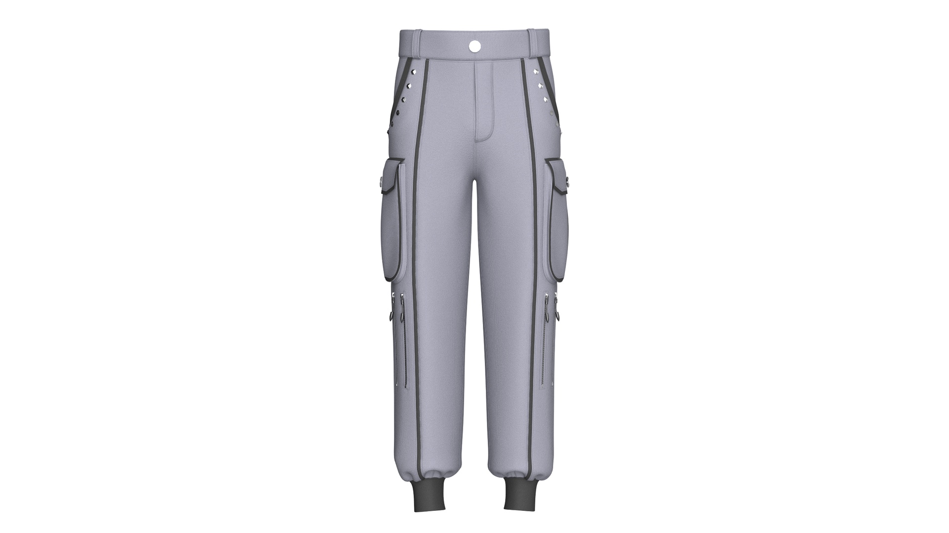Media 1 for listing Men Cargo Joggers With Contrast Piping | High Poly