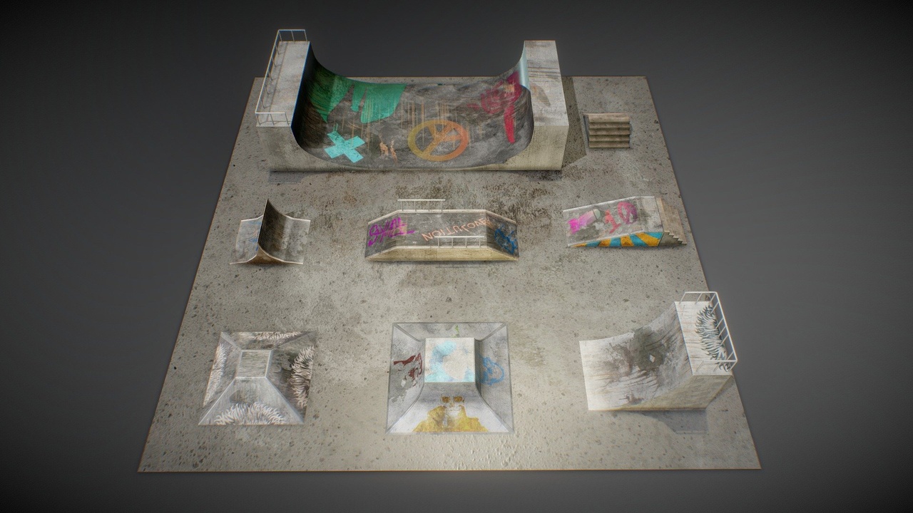 Media 1 for listing Sports Skate Park Asset Package