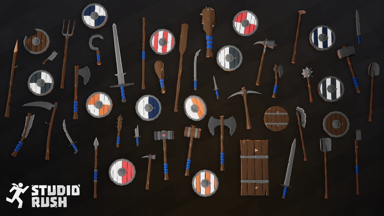 Media 1 for listing Stylized Fantasy Weapons Kit