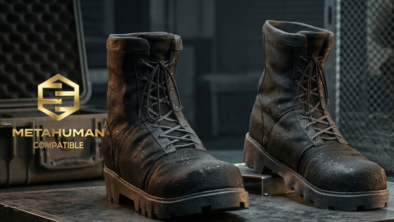 Media 1 for listing Heavy Duty Tactical Combat Boots with Padded Collar and Thick Lugged Outsole