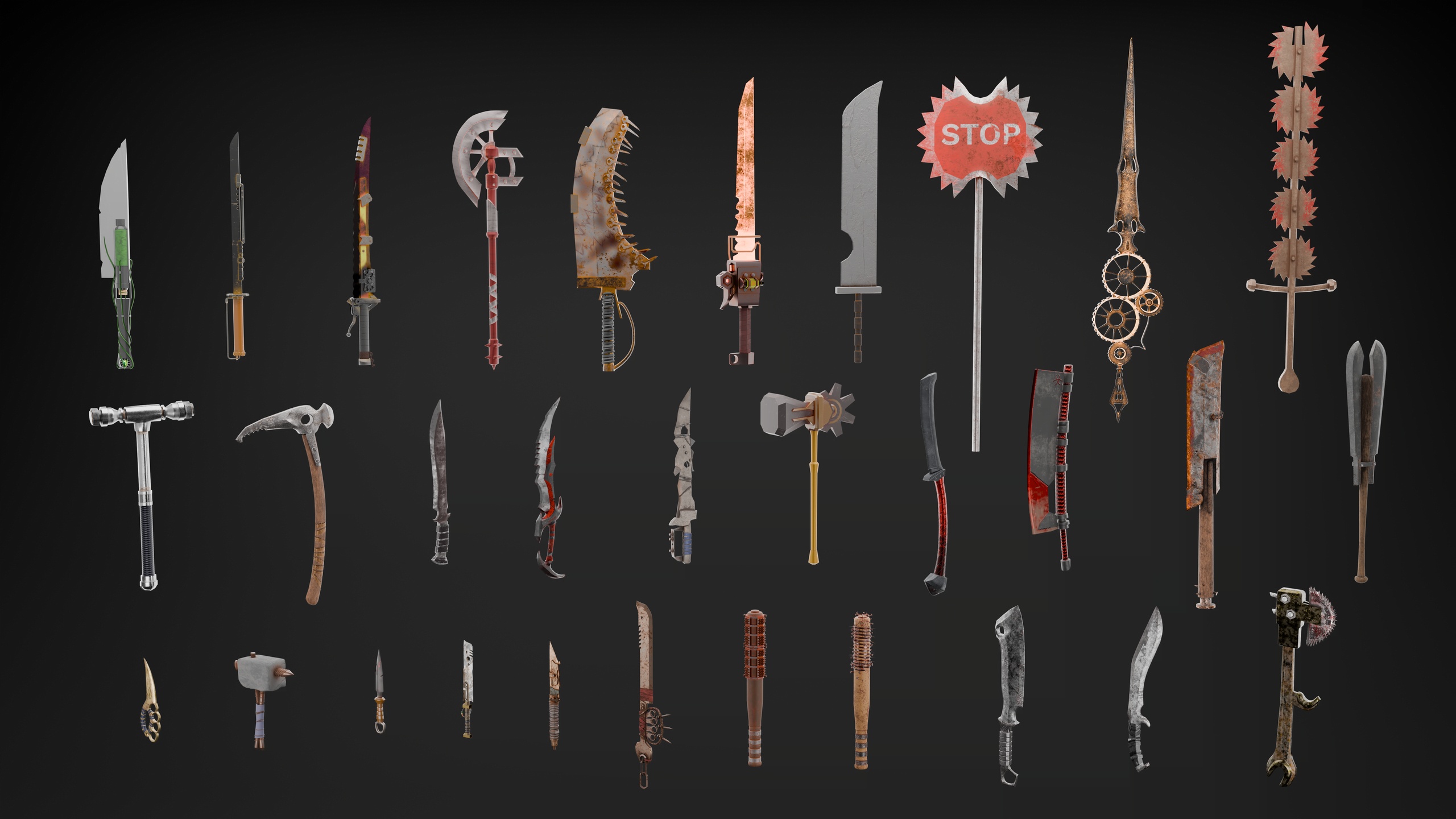 Media 1 for listing Post-apocalyptic Melee Weapons Pack – Game Ready