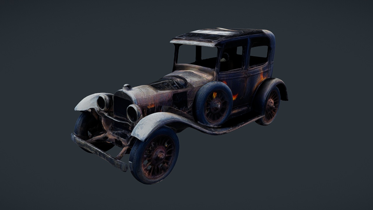 Media 1 for listing 1920s Crashed Car 003