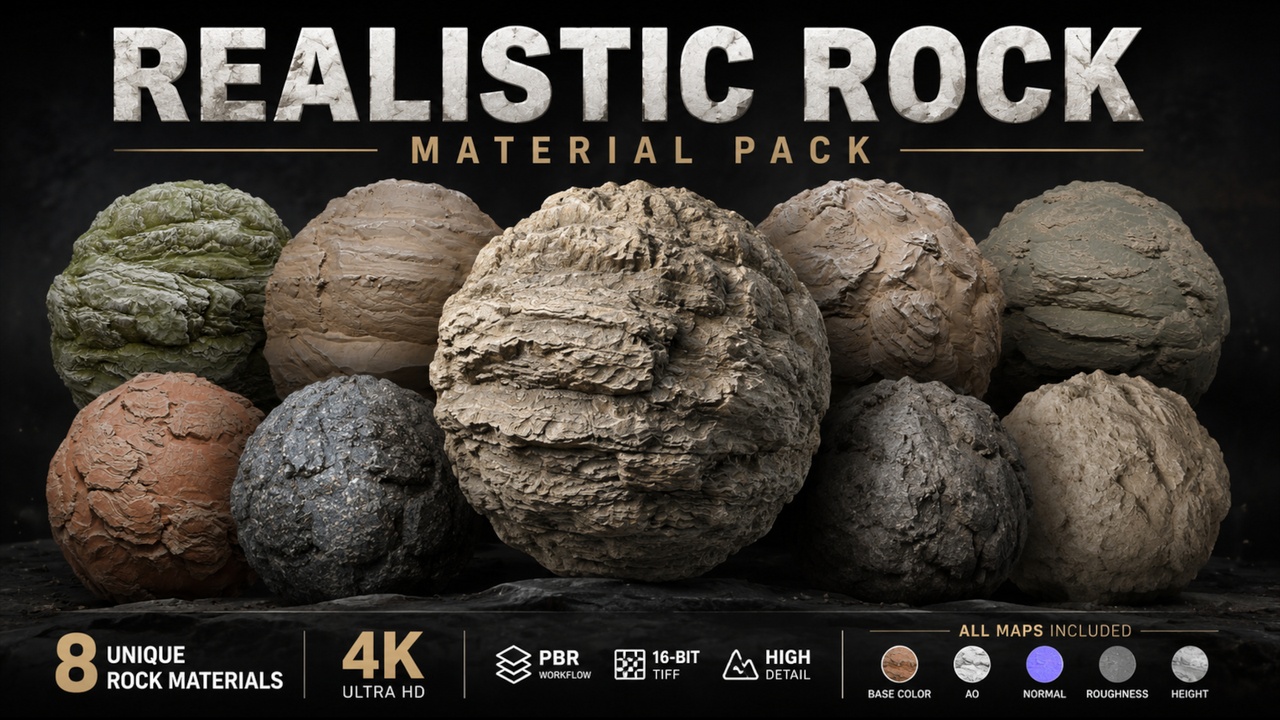 Media 1 for listing Realistic Rock Material Collection Vol.1