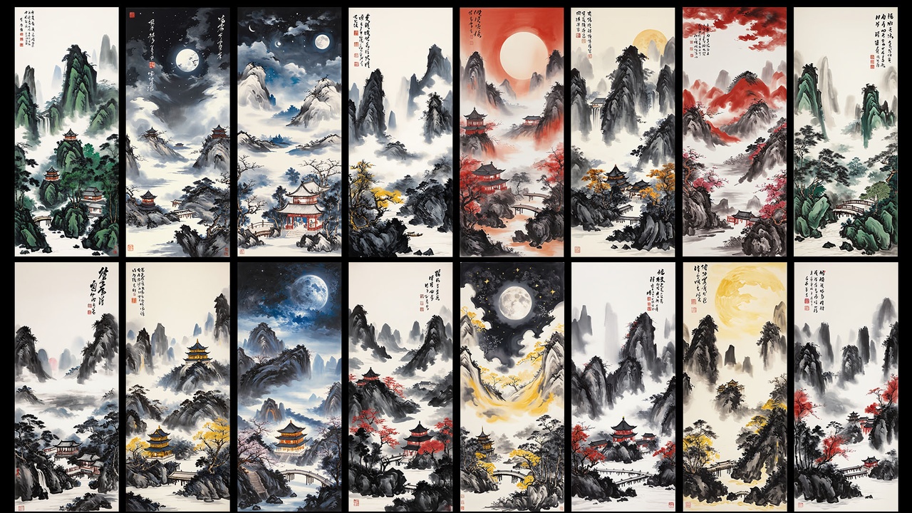 Media 1 for listing Chinese Ink Paintings - 120 Images