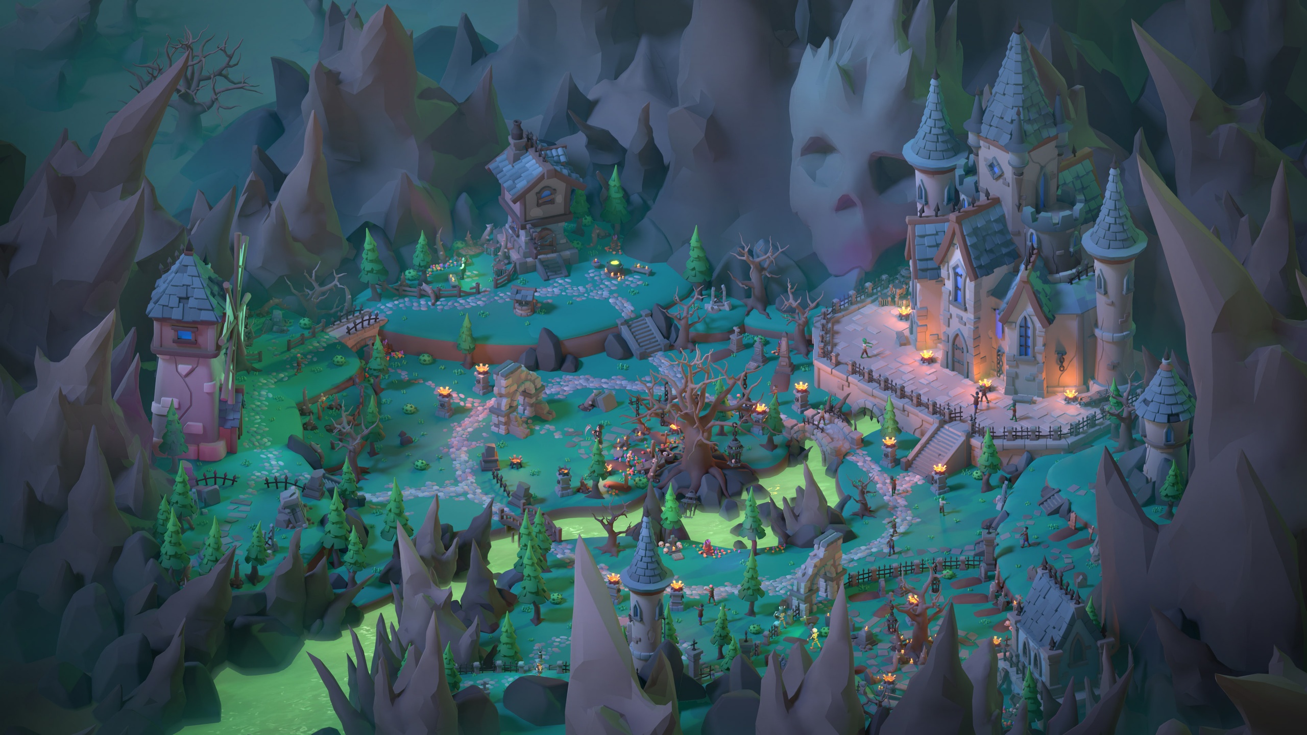 Media 1 for listing Dark Valley - Low Poly 3D Models Pack