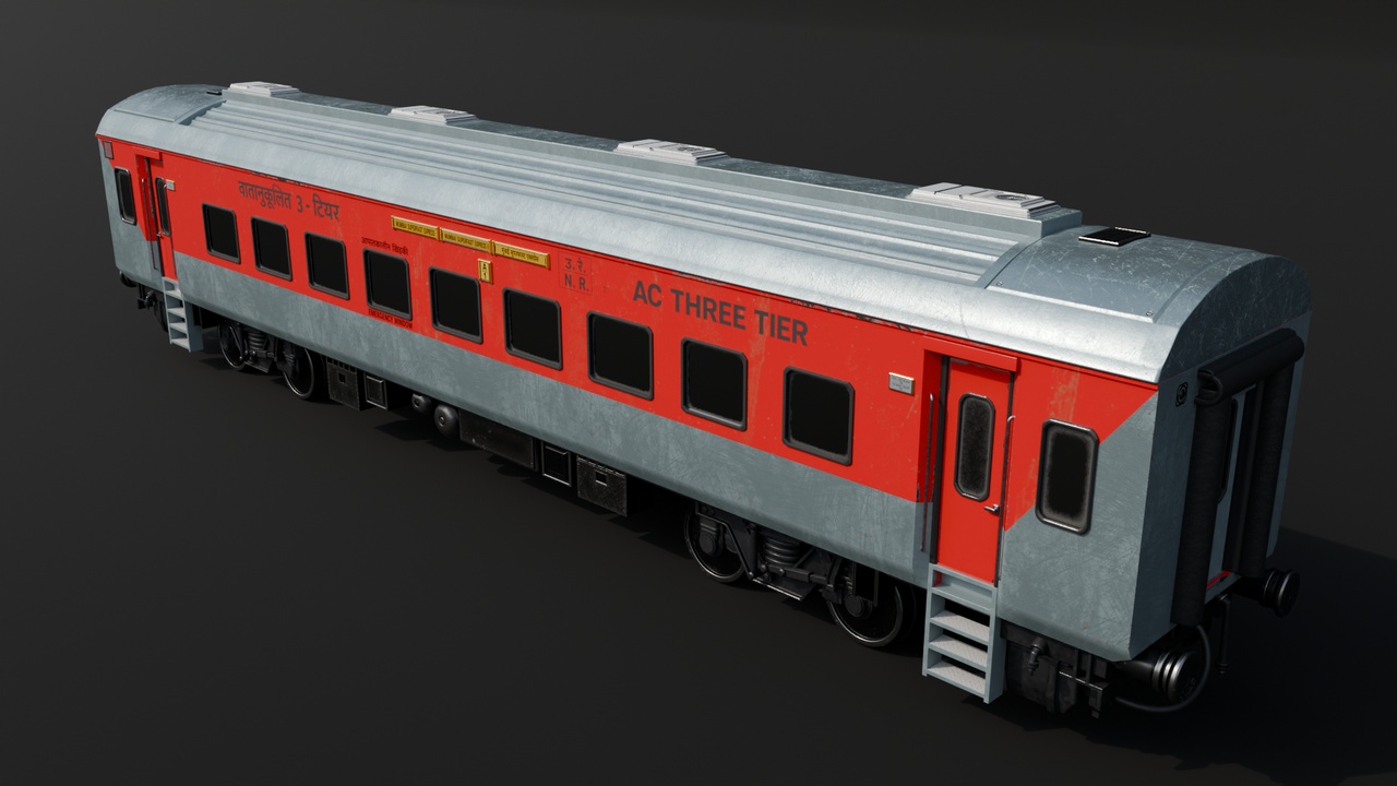 Media 1 for listing AC Three Tier Coach with Full Interior – Indian Railways
