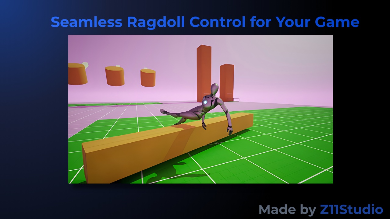 Media 1 for listing Active Ragdoll System – C++ Multiplayer Ready v2
