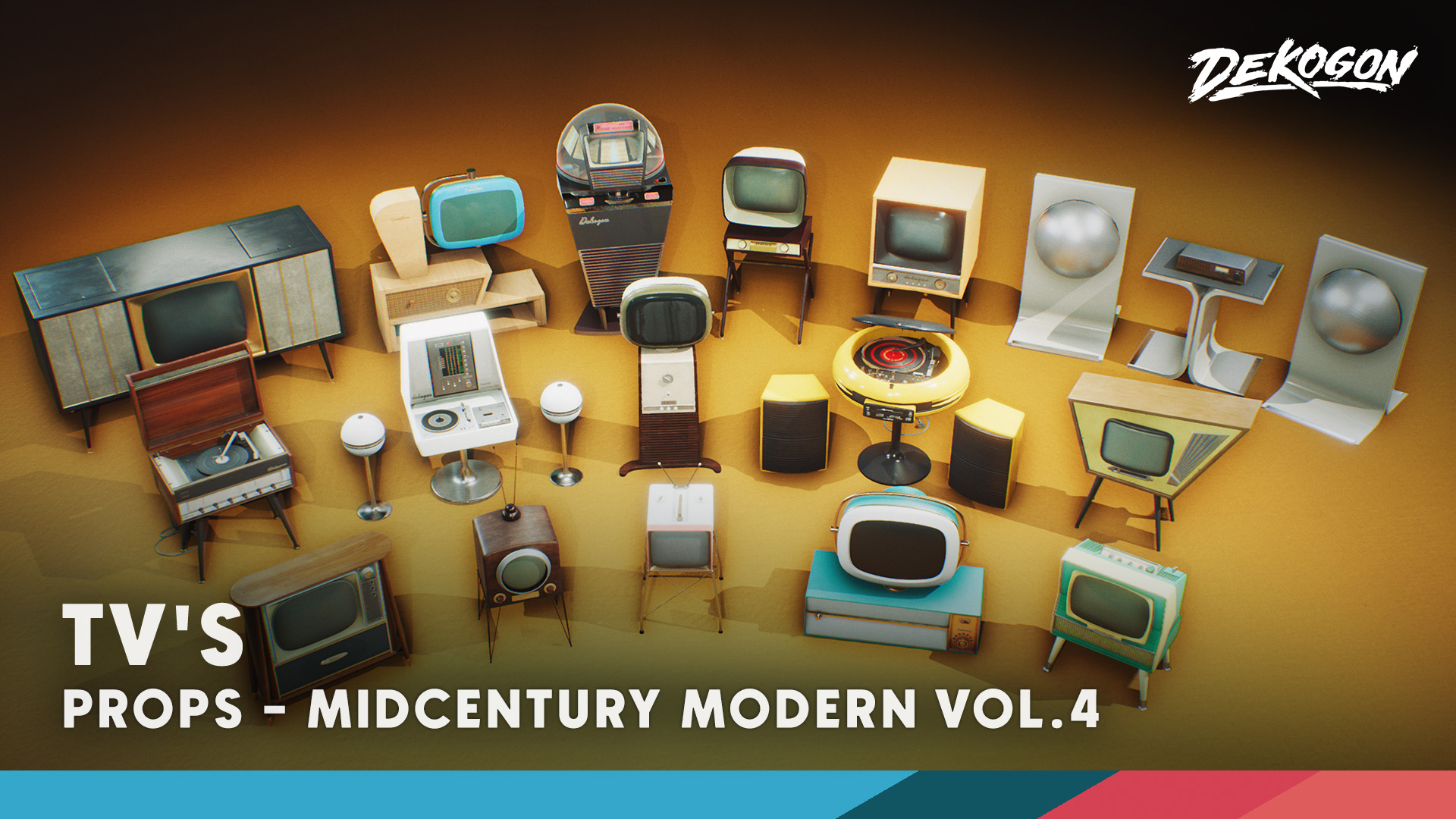 Mid Century Modern Props VOL.4 - Television and Music | Fab