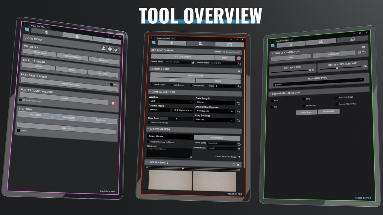 Media 1 for listing RapidEditPRO – Editor Utility Toolkit for Unreal Engine