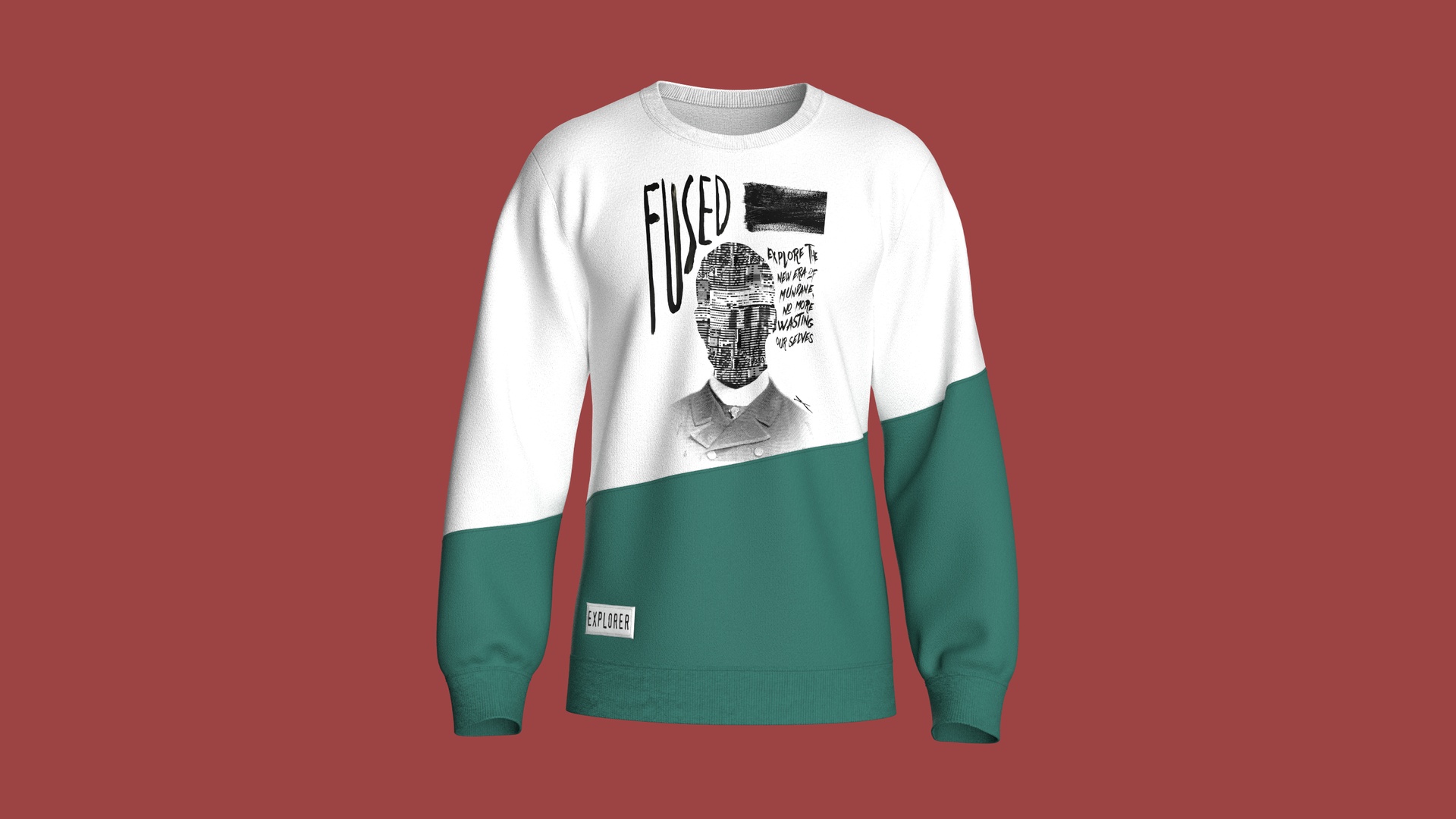 Media 1 for listing Men Printed Sweatshirt With Patch V2 | High Poly