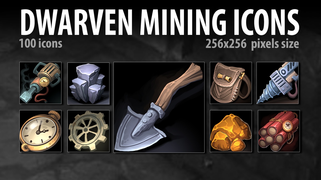出品Dwarven Mining Iconsのメディア1