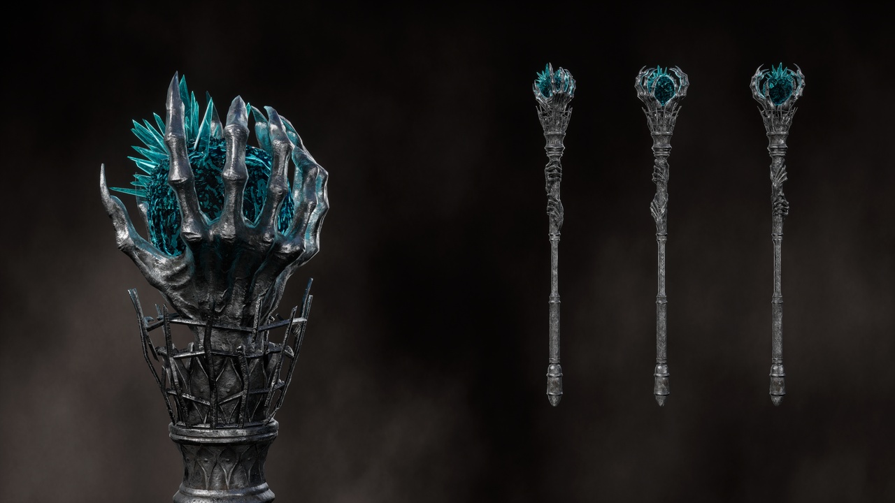 Media 1 for listing Hell Hole Staff - Dark Fantasy Magic staff