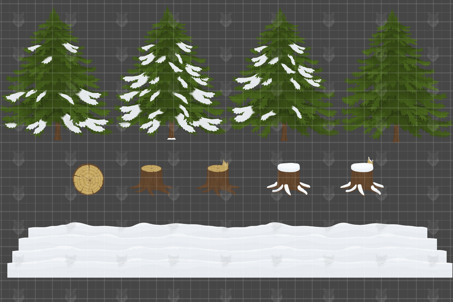 Media 1 for listing 2D Snow Forest environment
