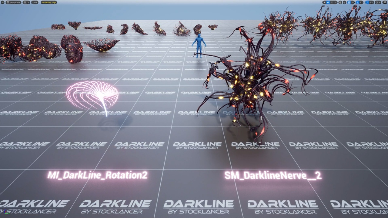 Media 1 for listing Darkline Environment Props 1: Abstract Shapes with Ult. material for horror game