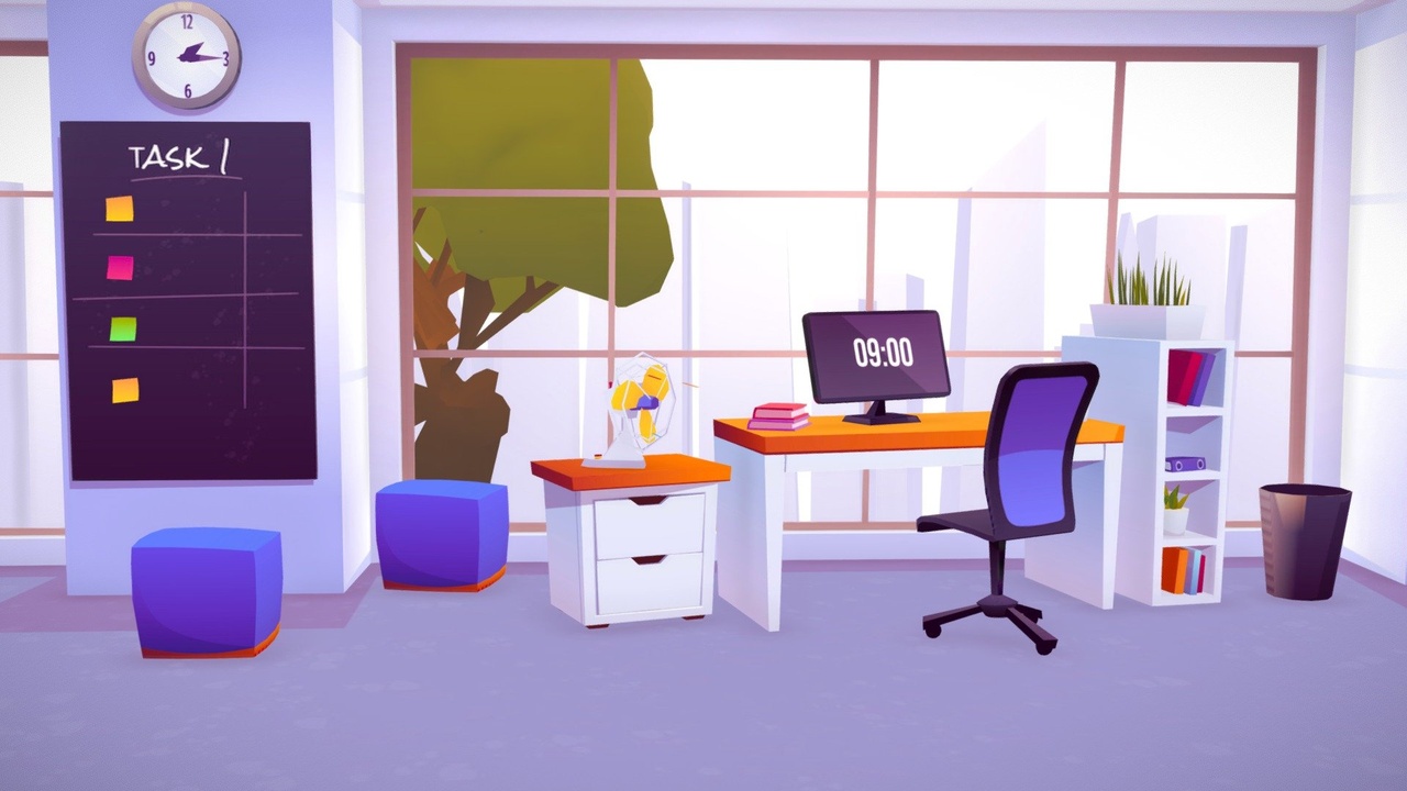 Media 1 for listing OFFICE WORK DESK LOWPOLY BUREAU GAME ASSETS