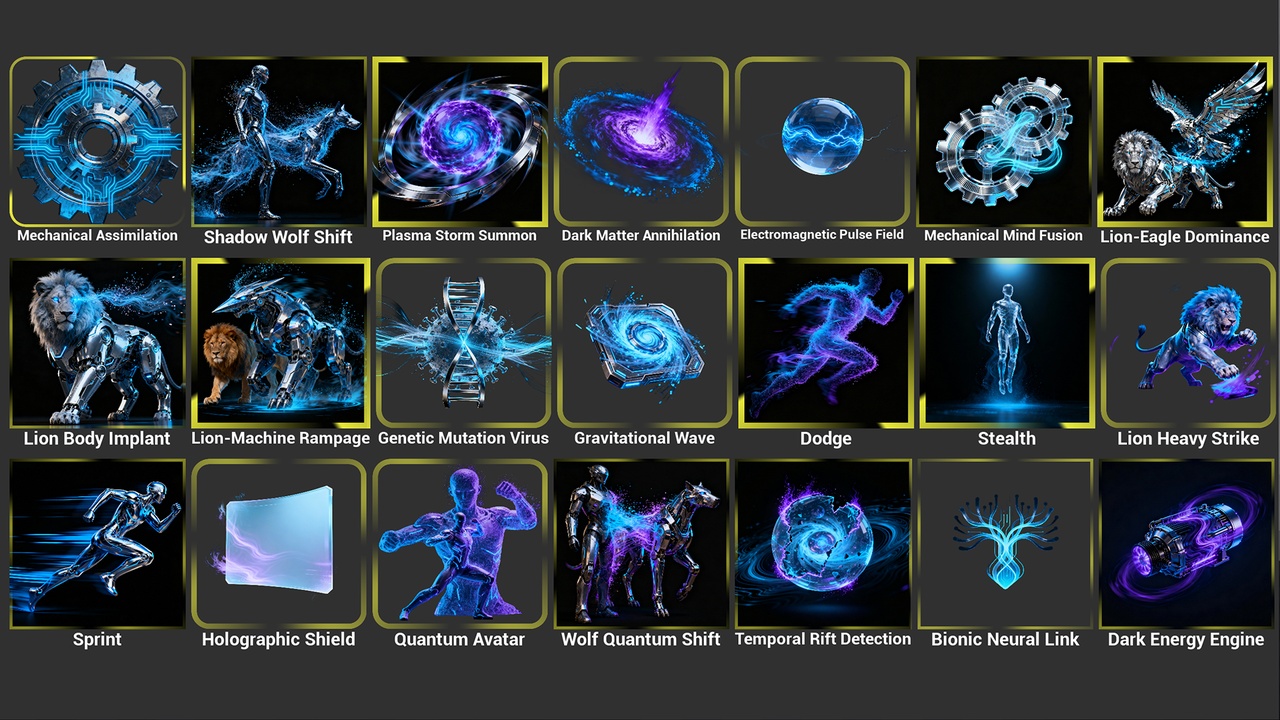 Media 1 for listing Sci Fi Skill Icon Pack