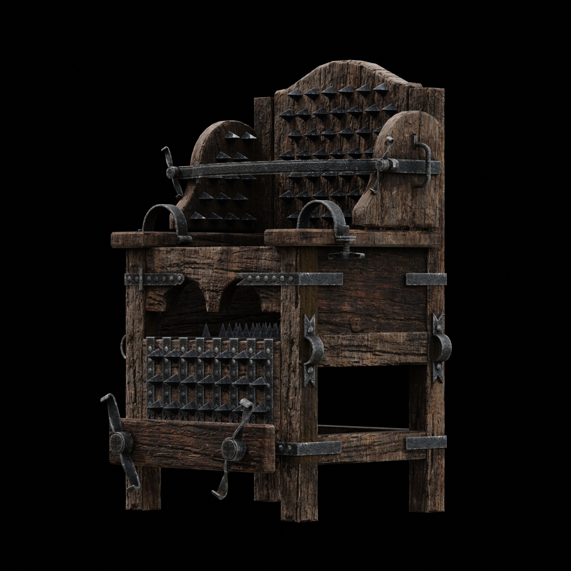 Media 1 for listing NANITE GAME READY - IRON CHAIR - MEDIEVAL TORTURE DEVICE - 4K Low-poly 3D model