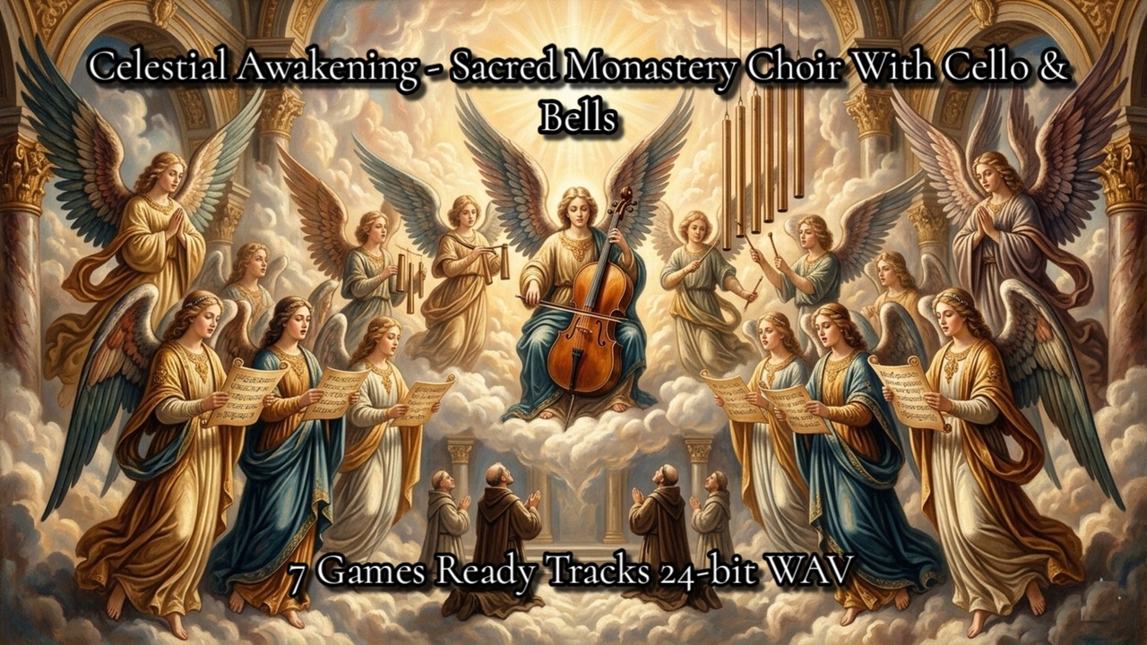 Media 1 for listing Celestial Awakening - Sacred Monastery Choir, Tubular Bells & Cello