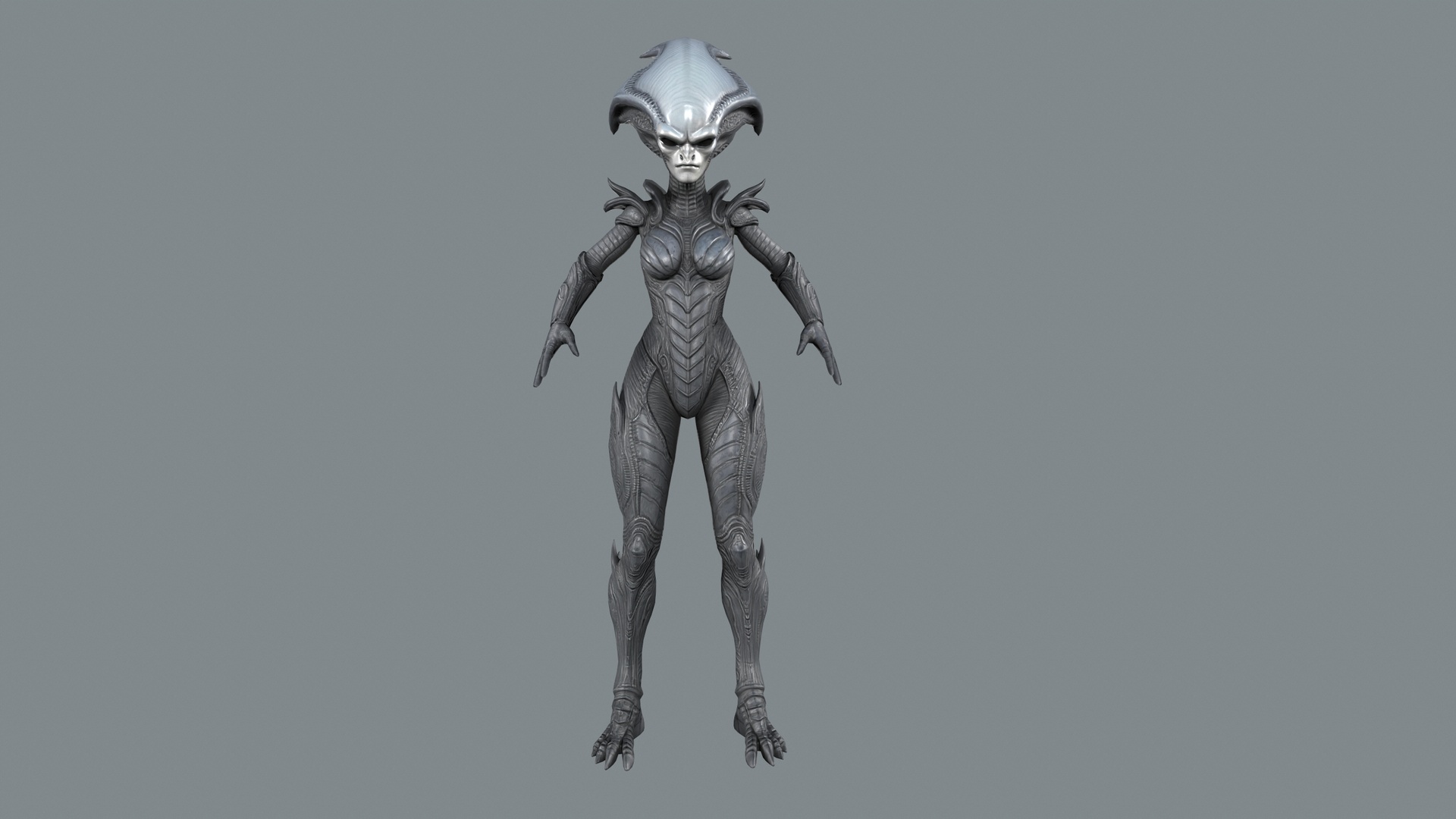Media 1 for listing Alien Commander – Sci-Fi Enemy Character (Rigged, Low Poly, Game-Ready)