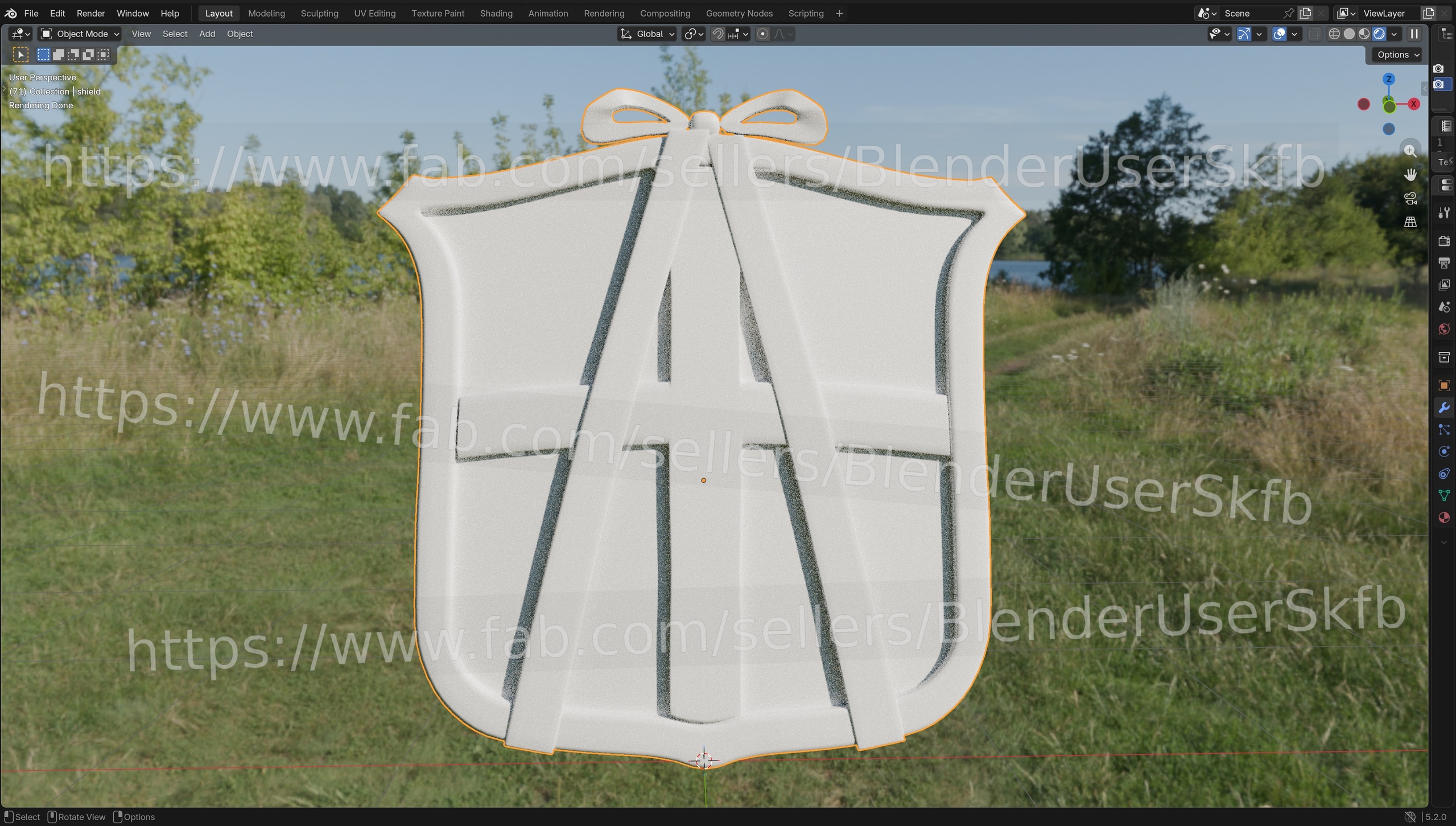 Media 1 for listing Shield with Ribbon (Relief)