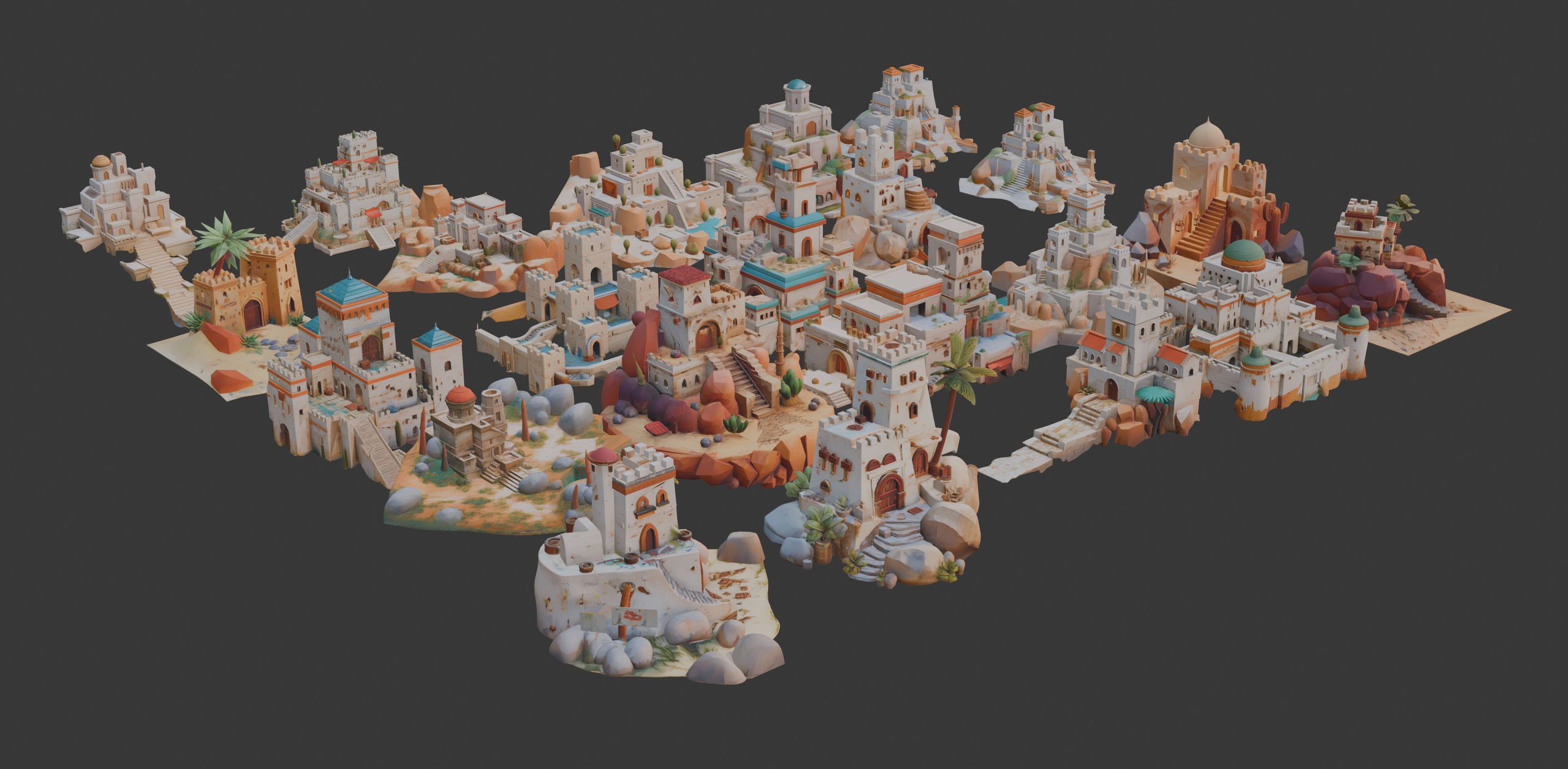 Media 1 for listing Stylized Sandcastles Set 2