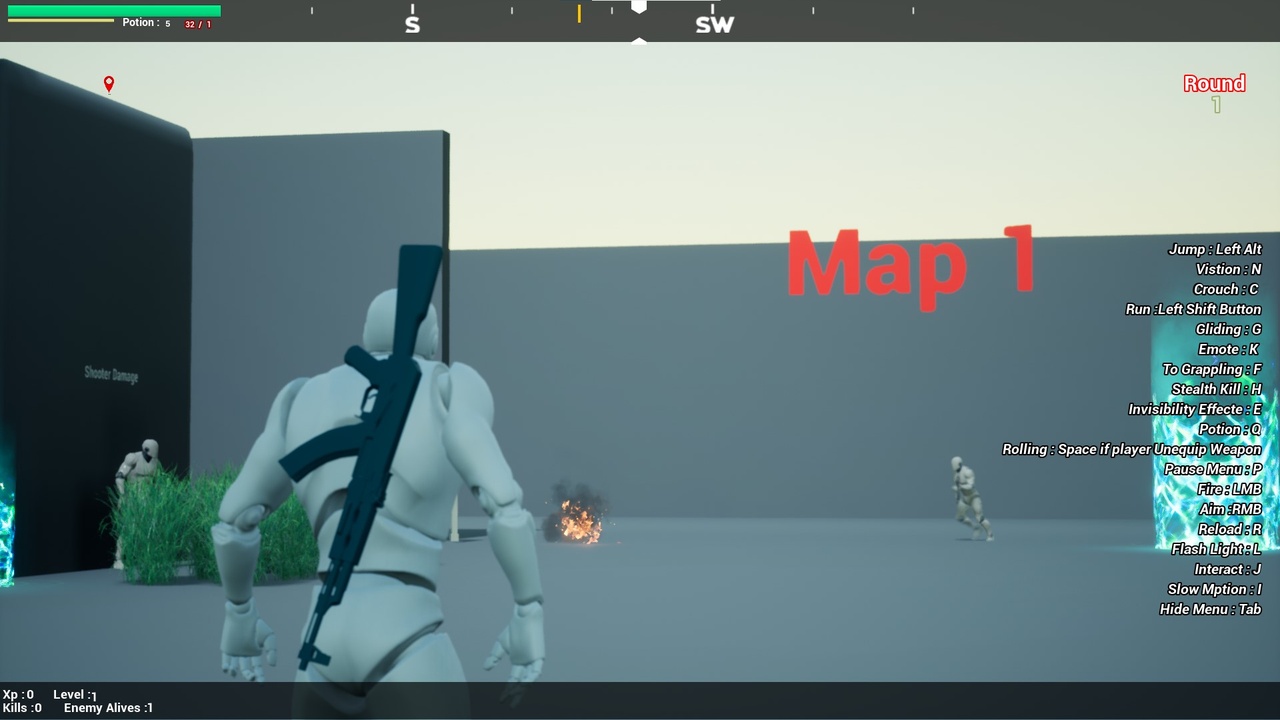 الوسائط 1 للقائمة W Shooter Template