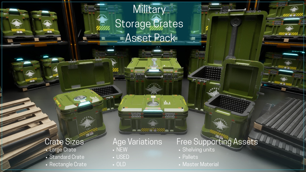 Media 1 for listing Military Storage Crates Asset Pack