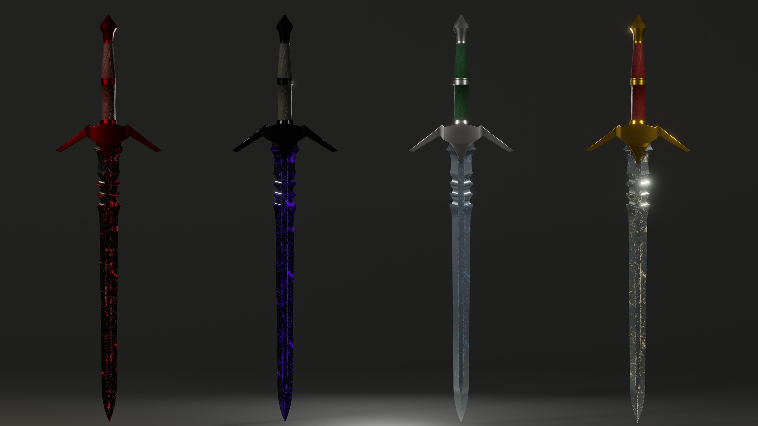 Media 1 for listing FANTASY LONGSWORD BUNDLE — 8 SWORDS, 32 SKIN VARIATIONS