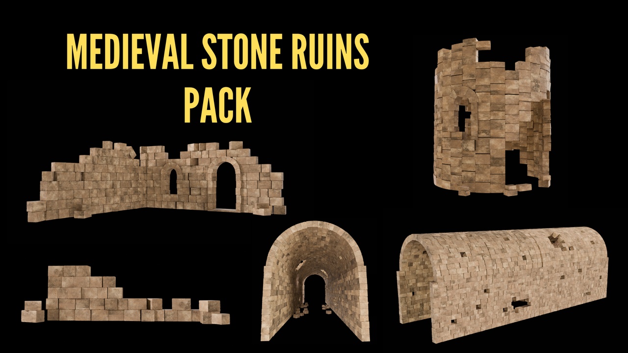 Media 1 for listing Medieval Stone Ruins Pack
