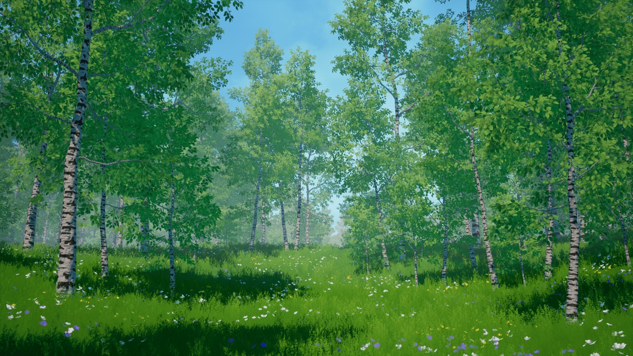 Media 1 for listing Stylized Environment - Birch forest