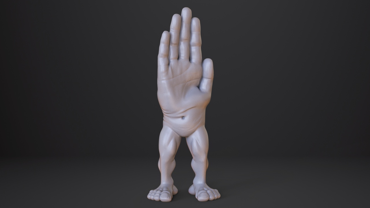 Media 1 for listing Hand Monster Character - Open Palm Hand Gesture