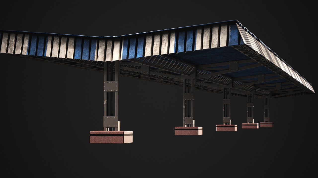 Media 1 for listing Railway Station Platform Modular Pack | Low Poly| Game Ready