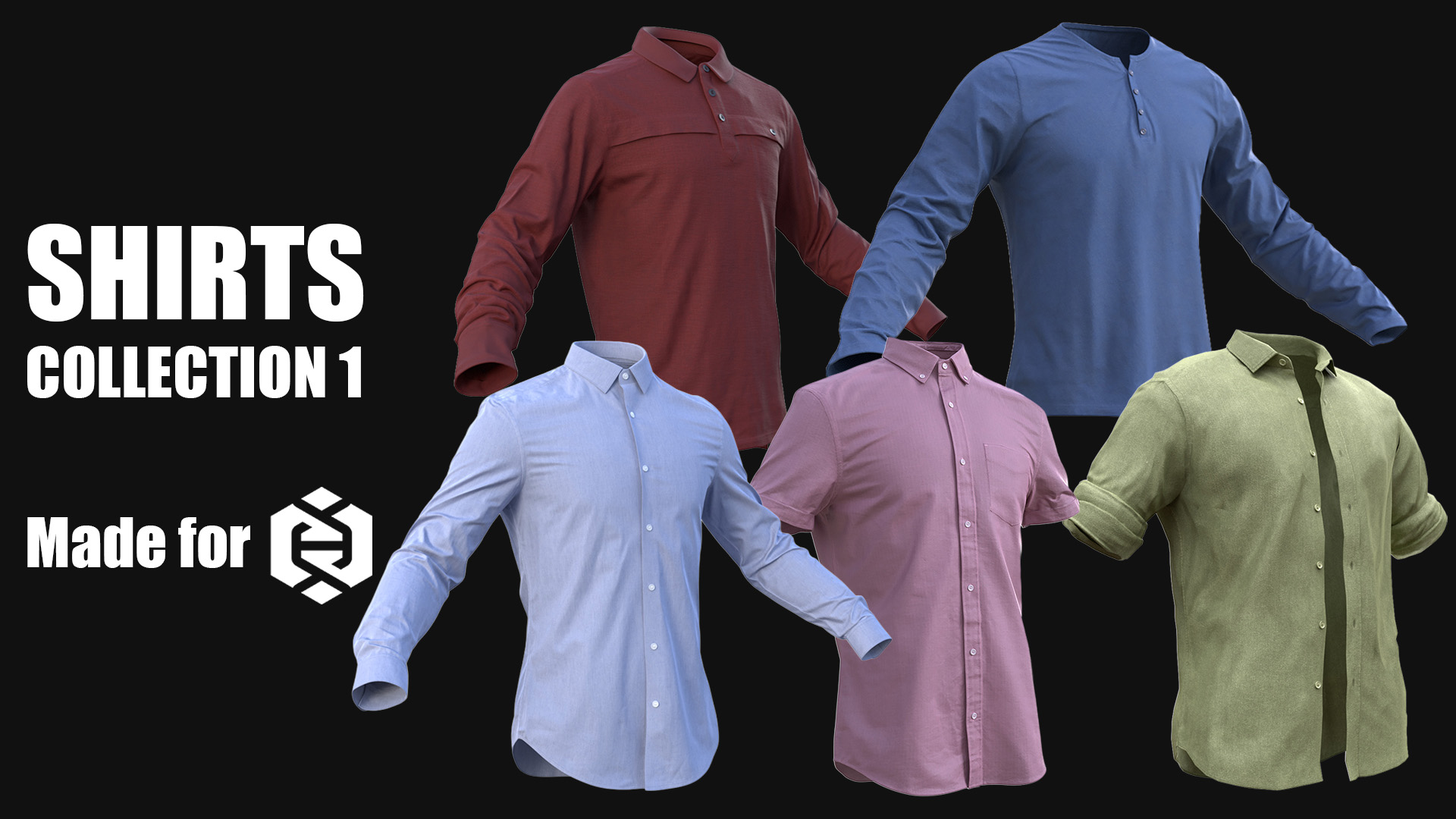 3D Shirts Collection for Metahumans 1 - MHPKG | Fab