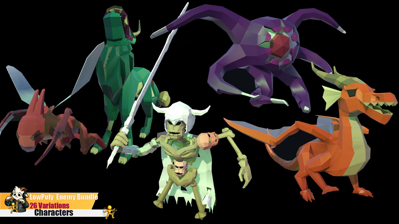 Media 1 for listing LowPoly Enemy Bundle