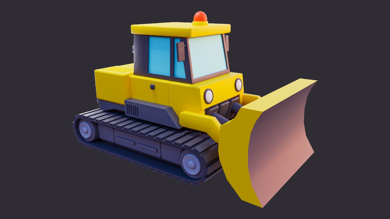 Media 1 for listing Lowpoly Bulldozer